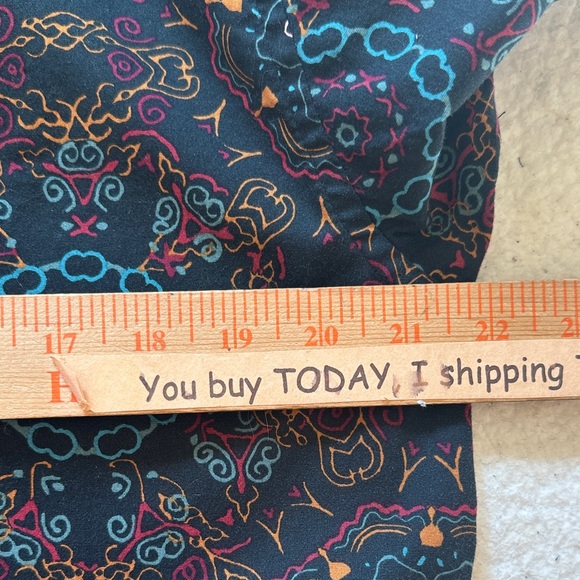 Consequente Men's Multicolor Patterned Casual Button Up Shirt Men’s L Curve Hem - Picture 5 of 7